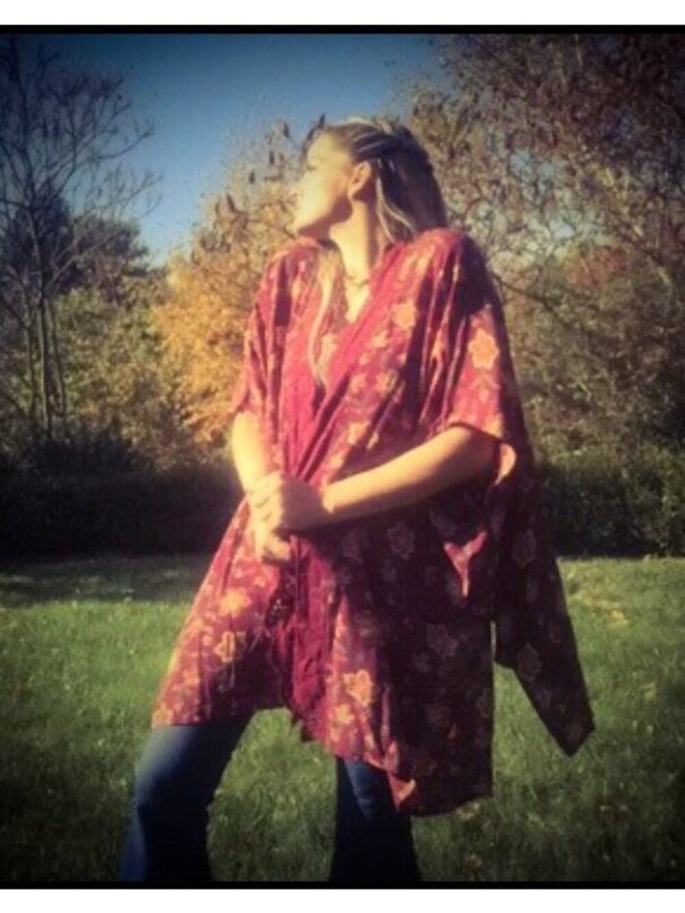 NWOT Nordstrom Floral Crochet Trim Kimono Duster OS | Whimsigoth Boho Coquette - Picture 10 of 16